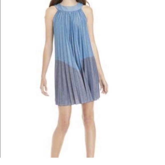NWT Free People Shimmer Pleated Party Dress. Size-L - Picture 5 of 7